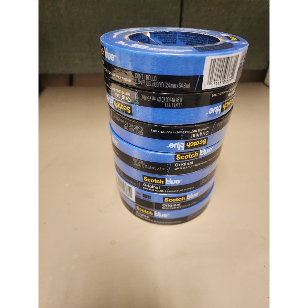 3M Scotch Blue  0.94 in. x 60 yd. Painters Tape‎ Lot of 7 New Sealed